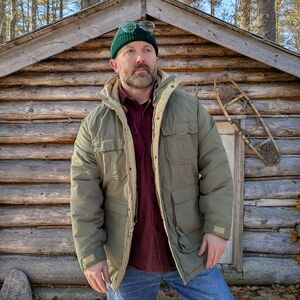 L.L. Bean Vintage Insulated Parka. Bernie Sanders Style Hooded Jacket. IMPERFECT